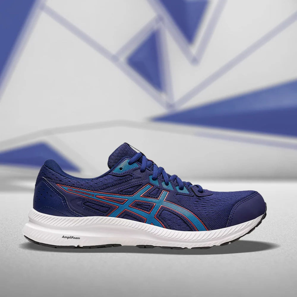 ASICS GEL-CONTEND 8 Running Shoes for Men – Indigo Blue/Island Blue | Cushioned Everyday Runners - Best Price online Prokicksports.com