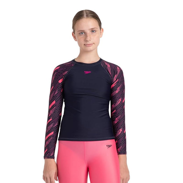 Speedo JF Hypbm Sp LS SunTop Swimming – Girls’ Long Sleeve SunTop