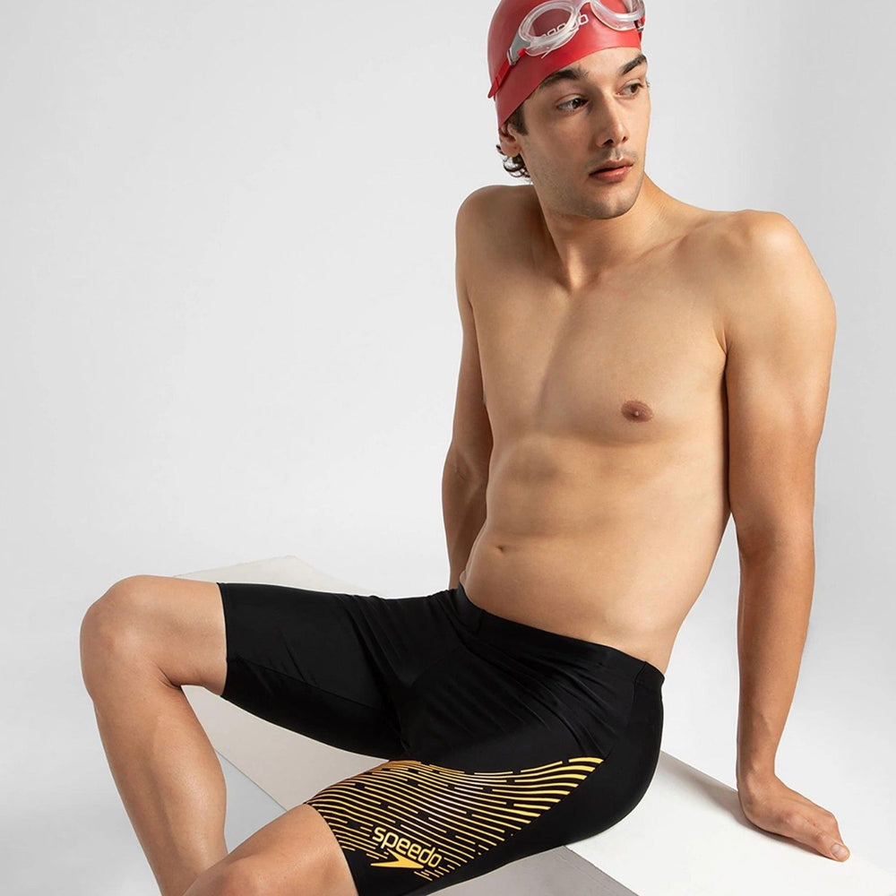 Speedo AM Medley Logo Jammer Men’s Swimwear – Performance Training Swim Jammer with Stretch Fabric, Quick Dry & Chlorine Resistant Design - Best Price online Prokicksports.com