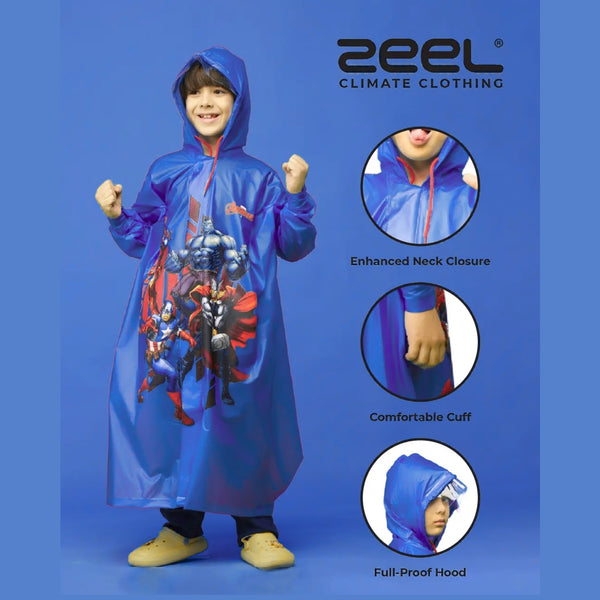 Zeel PG05 Kids Full Raincoat | Waterproof Full-Length Rainwear for Children
