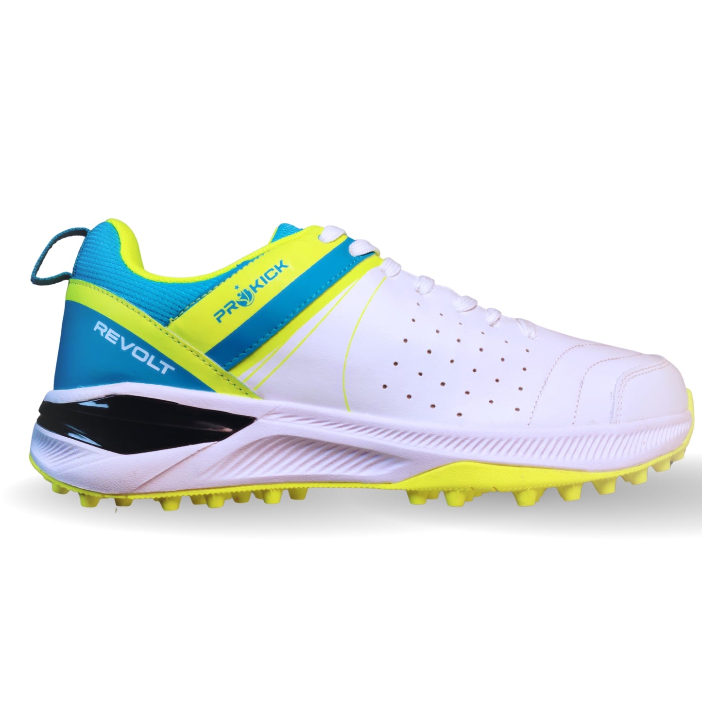 Prokick Revolt Cricket Shoes – Lightweight, Durable, All-Rounder Footwear – Superior Grip, Shock Absorption, Breathable Mesh – Ideal for Turf & Hard Ground Play - Best Price online Prokicksports.com