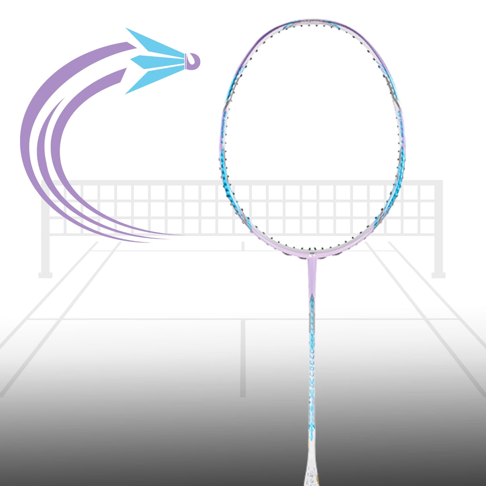 Apacs Feather Weight 55 Unstrung Badminton Racquet | Ultra-Light 58g Frame | High Modulus Graphite | Powerful Smash Control | Advanced Speed Racquet