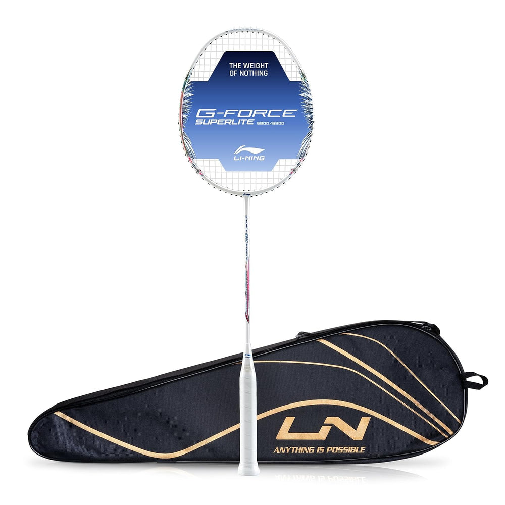 Li-Ning G-Force 6800 Superlite Unstrung Badminton Racquet, 5U G6 | Head Heavy, Flexible Shaft, Dynamic Optimum Frame