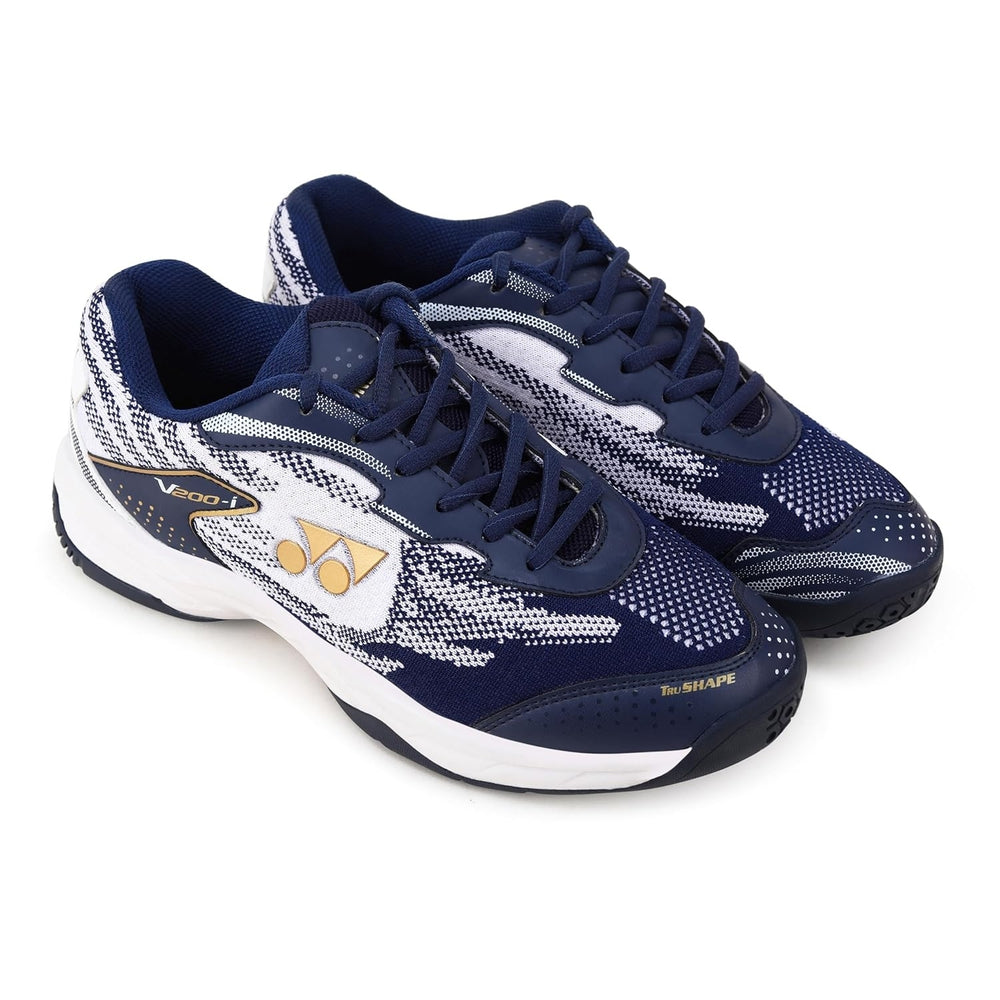 Yonex V200-i Men's Badminton Shoes – Tru Cushion, Tru Shape, Non-Marking Sole, Radial Blade Grip, Lightweight Sports Footwear