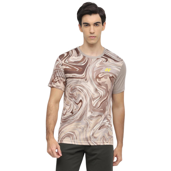 Yonex 2966 Men’s Round Neck T‑Shirt – TruDry Quick‑Dry Polyester, Lightweight & Breathable Essentia 3 Sports Tee