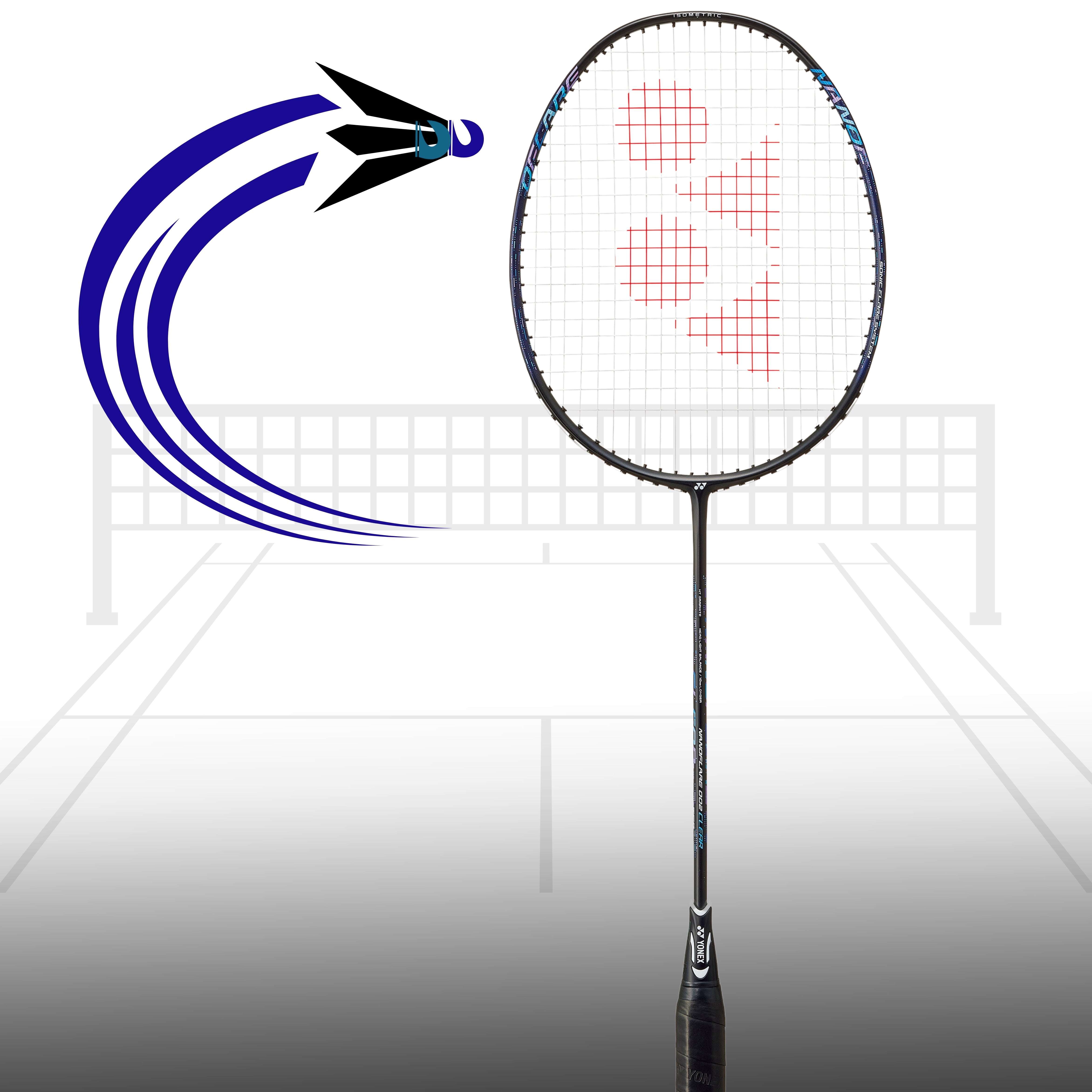 Yonex Nanoflare 002 Clear Strung Badminton Racquet – 4U4 (Black