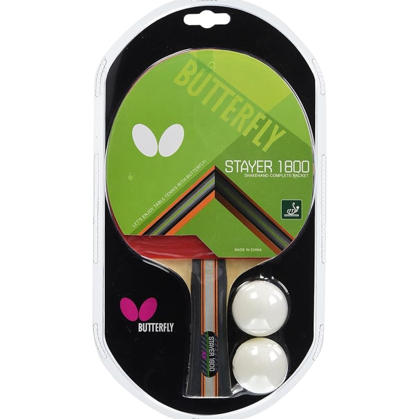 Butterfly Stayer 1800 Table Tennis set (1 TT Bat + 2 Balls) - Best Price online Prokicksports.com