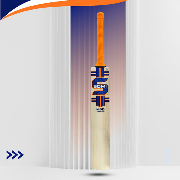 Somi MSD Phase English Willow Cricket Bat – SH | Grade B Willow with Thick Edges, Mid-Low Sweet Spot & Sarawak Cane Handle for Power & Control