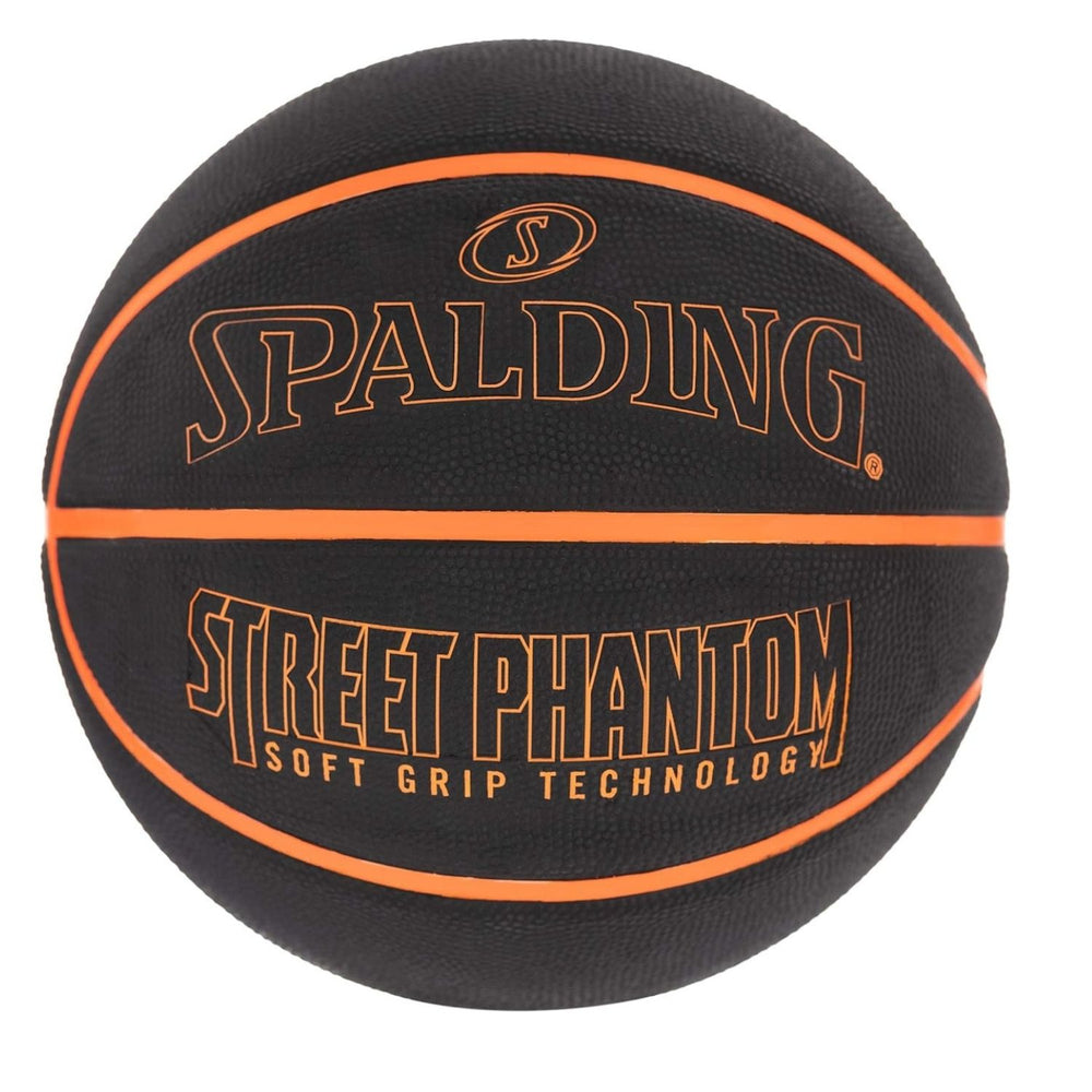 Spalding Street Phantom Outdoor Basketball – Size 7, Soft Grip Rubber, Deep Channel Street Ball for Concrete & Asphalt Courts - Best Price online Prokicksports.com