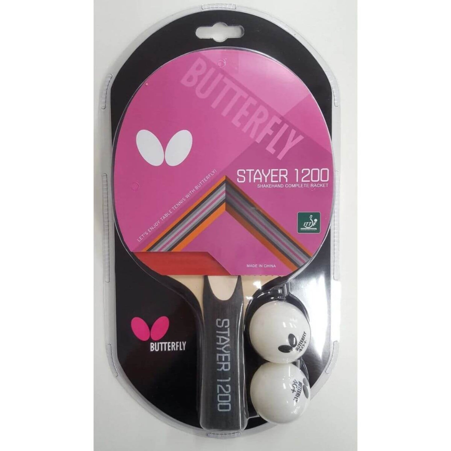 Butterfly Stayer 1200 Table Tennis Racquet With 2 Balls - Best Price online Prokicksports.com