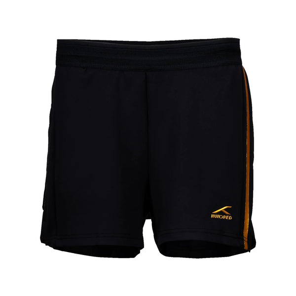 Hundred HBBS-5M273-1 Men’s Shorts, Black | Lightweight Polyester Fabric with Breathable Fit & Multi-Sport Comfort
