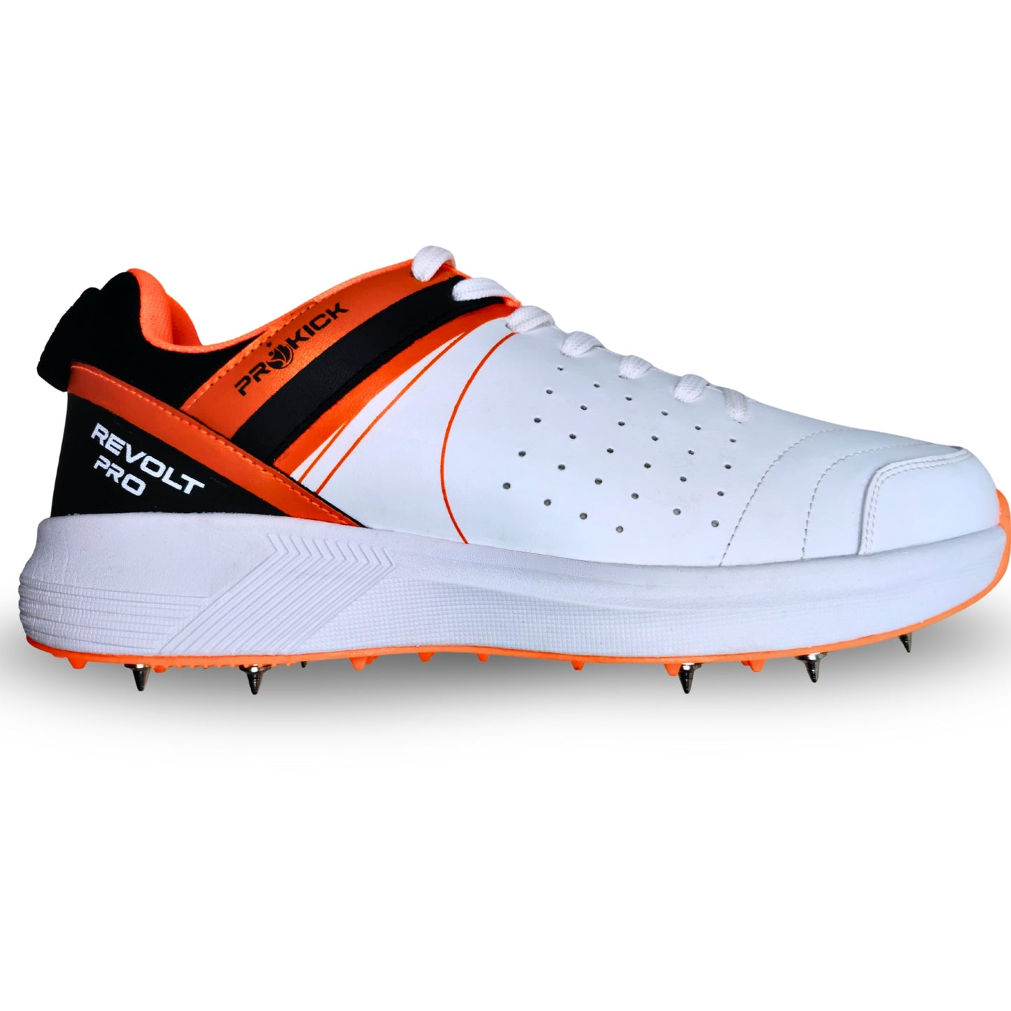 Prokick Revolt Pro Metal Spike Cricket Shoes – Lightweight Men’s Sports Footwear with Metal Spikes | Enhanced Grip | Breathable Design | All-Rounder Performance on Turf and Pitch - Best Price online Prokicksports.com