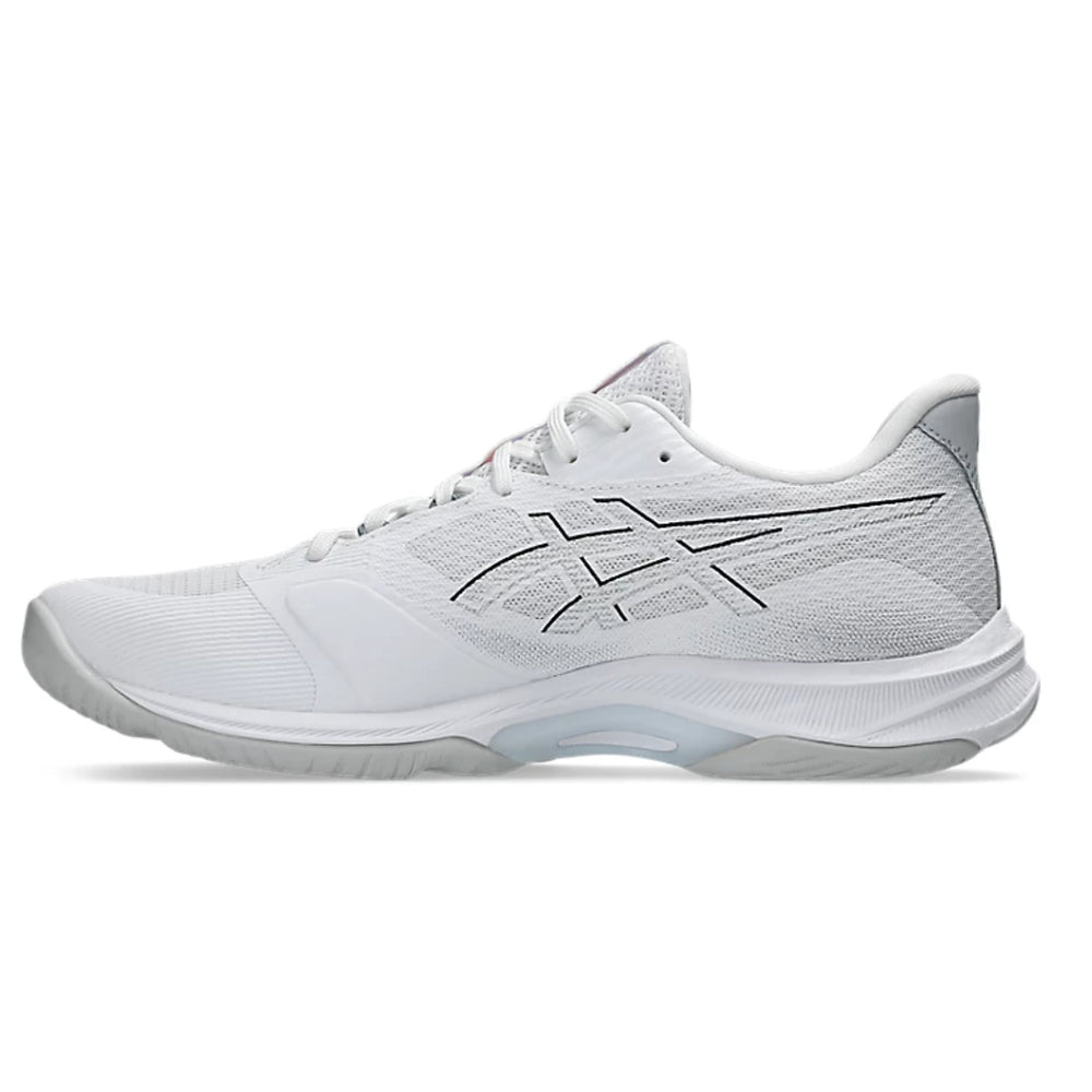 ASICS NETBURNER BALLISTIC FF 4 Unisex Badminton Shoes | Lightweight Stability with FLYTEFOAM Cushioning | White/Pure Silver - Best Price online Prokicksports.com