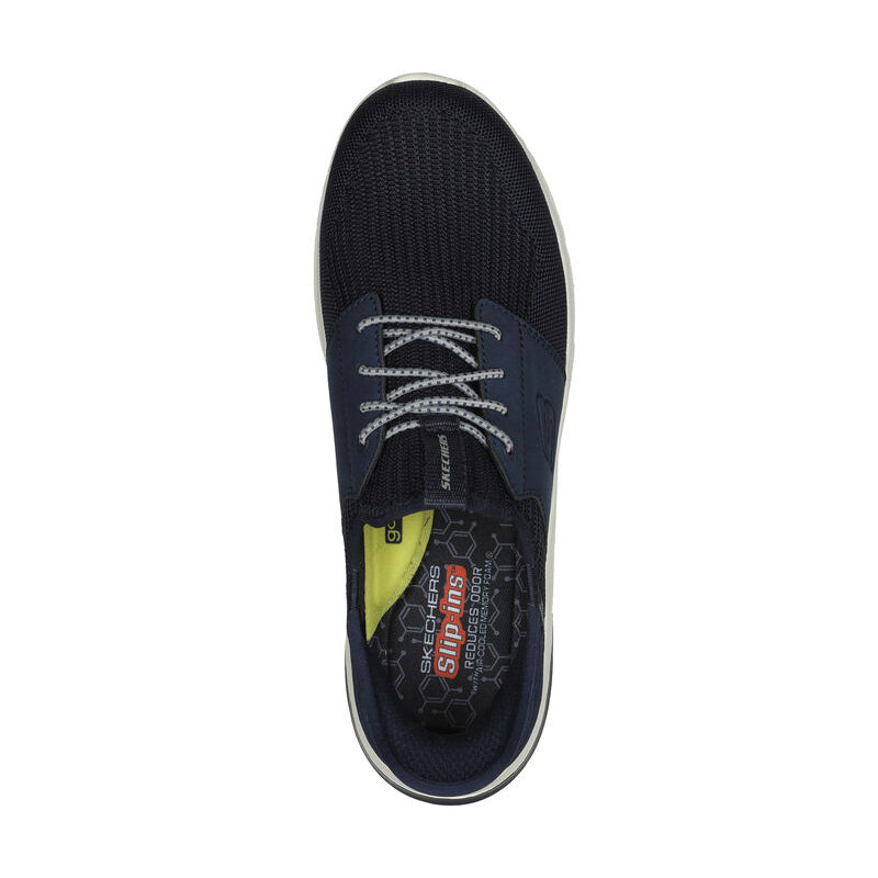 Skechers Slip‑ins Delson 3.0 – Lavell Men’s Running & Casual Sneaker Hands‑Free Entry with Heel Pillow™ | Air‑Cooled Memory Foam & Goga Mat Arch Support | Machine Washable - Best Price online Prokicksports.com