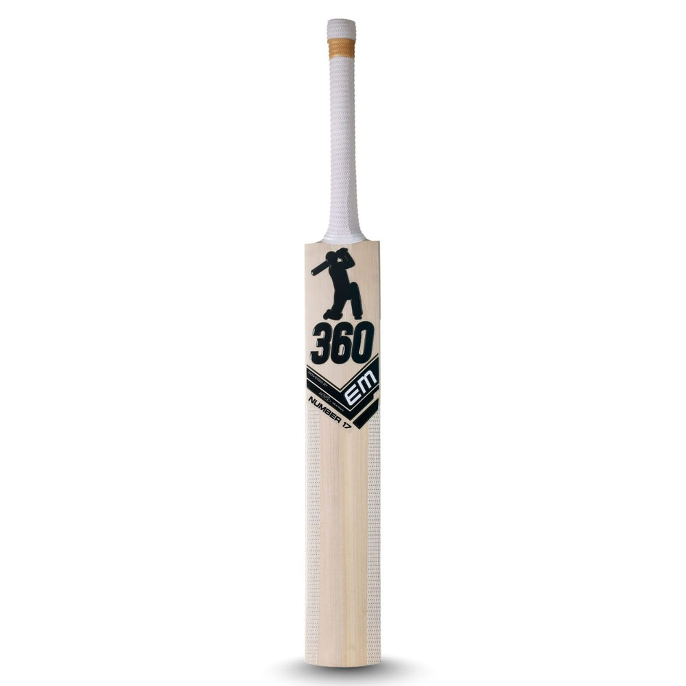 EM 360 Number 17 Kashmir Willow Cricket Bat – ABD 360 Flagship Kashmir Willow Players Bat for Leather & Hard Tennis Ball - Best Price online Prokicksports.com