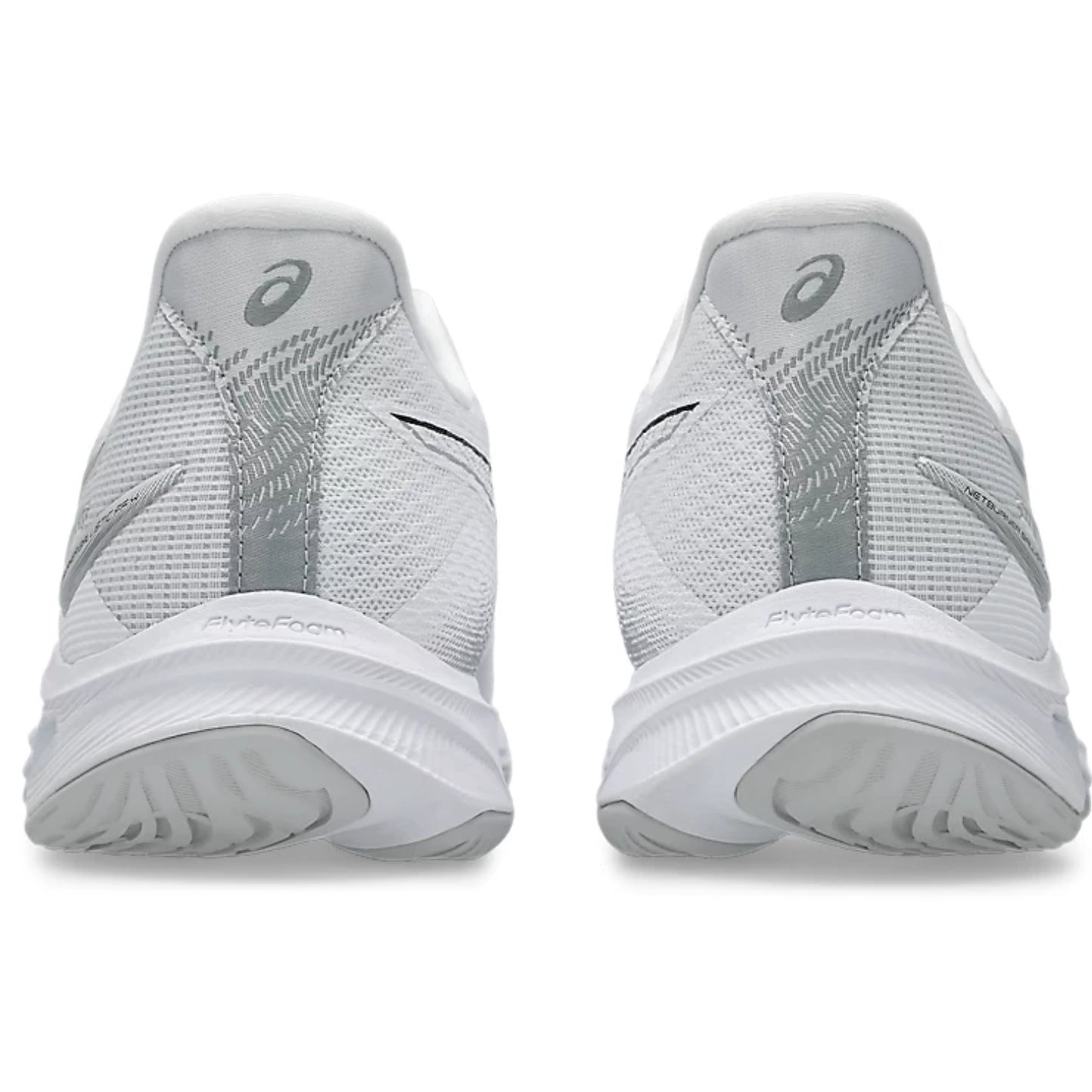 ASICS NETBURNER BALLISTIC FF 4 Unisex Badminton Shoes | Lightweight Stability with FLYTEFOAM Cushioning | White/Pure Silver - Best Price online Prokicksports.com