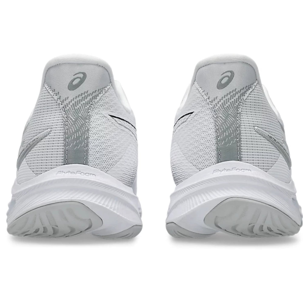 ASICS NETBURNER BALLISTIC FF 4 Unisex Badminton Shoes | Lightweight Stability with FLYTEFOAM Cushioning | White/Pure Silver - Best Price online Prokicksports.com