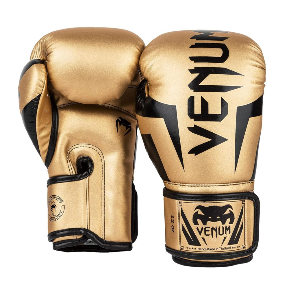 Venum Elite Boxing Gloves | Premium Synthetic Leather | Triple-Density Foam | Anatomical Grip | Hook & Loop Closure | Training/Sparring (10oz-18oz) - Best Price online Prokicksports.com