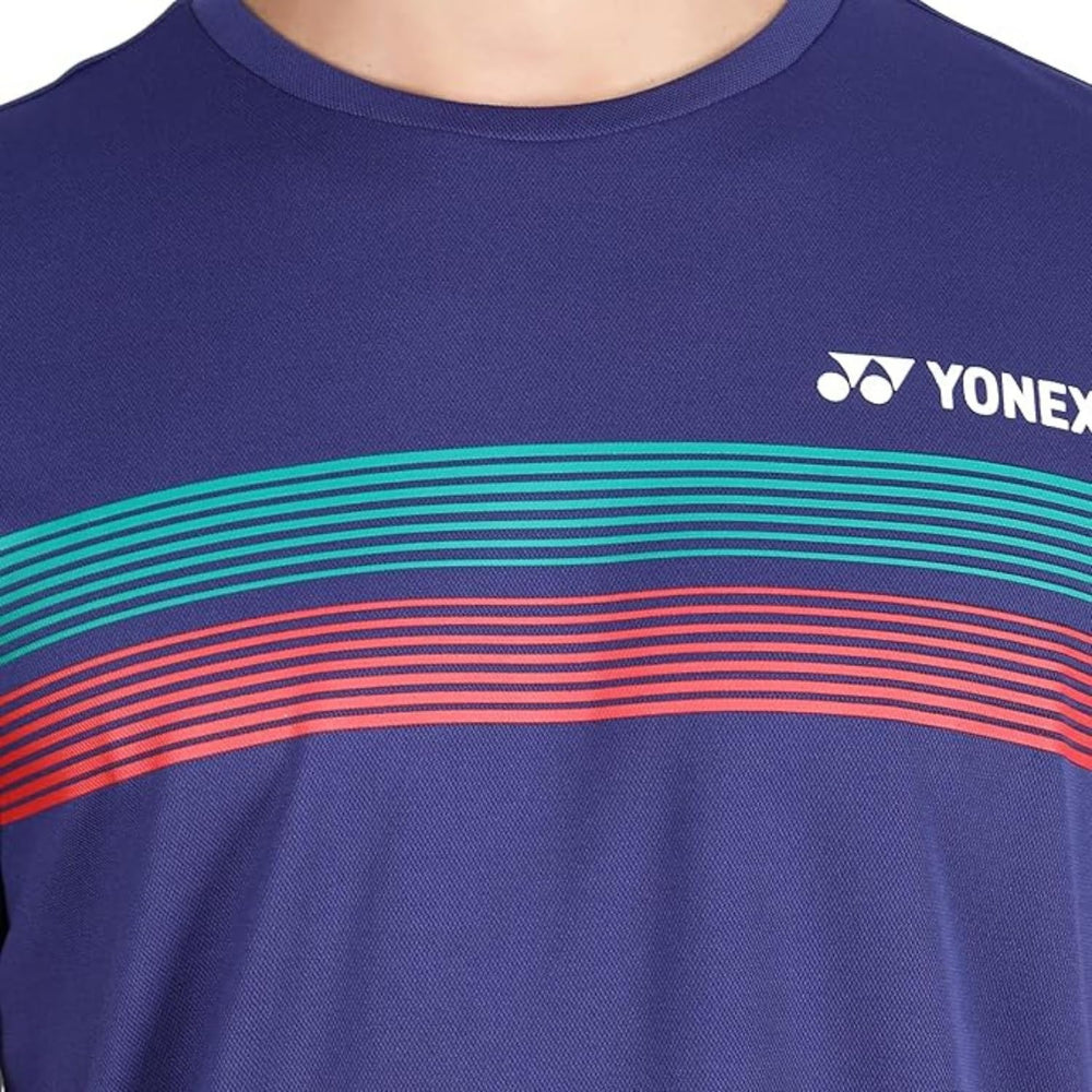 Yonex 2532 Easy23 Men’s Round Neck T‑Shirt – Tru‑Dry Polyester Bird‑Eye Mesh 130 GSM Sweat‑Wicking, Lightweight Breathable Tee for Badminton & Training - Best Price online Prokicksports.com