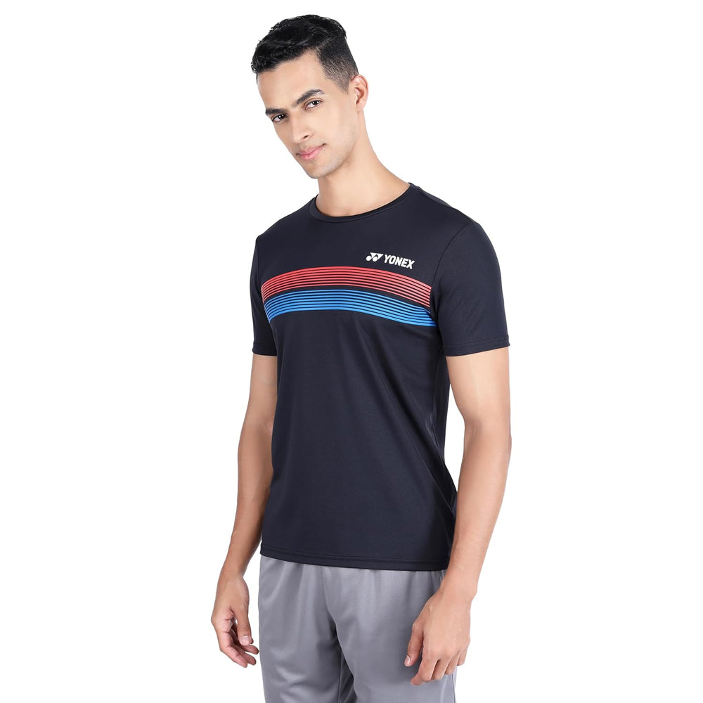 Yonex 2532 Easy23 Men’s Round Neck T‑Shirt – Tru‑Dry Polyester Bird‑Eye Mesh 130 GSM Sweat‑Wicking, Lightweight Breathable Tee for Badminton & Training - Best Price online Prokicksports.com