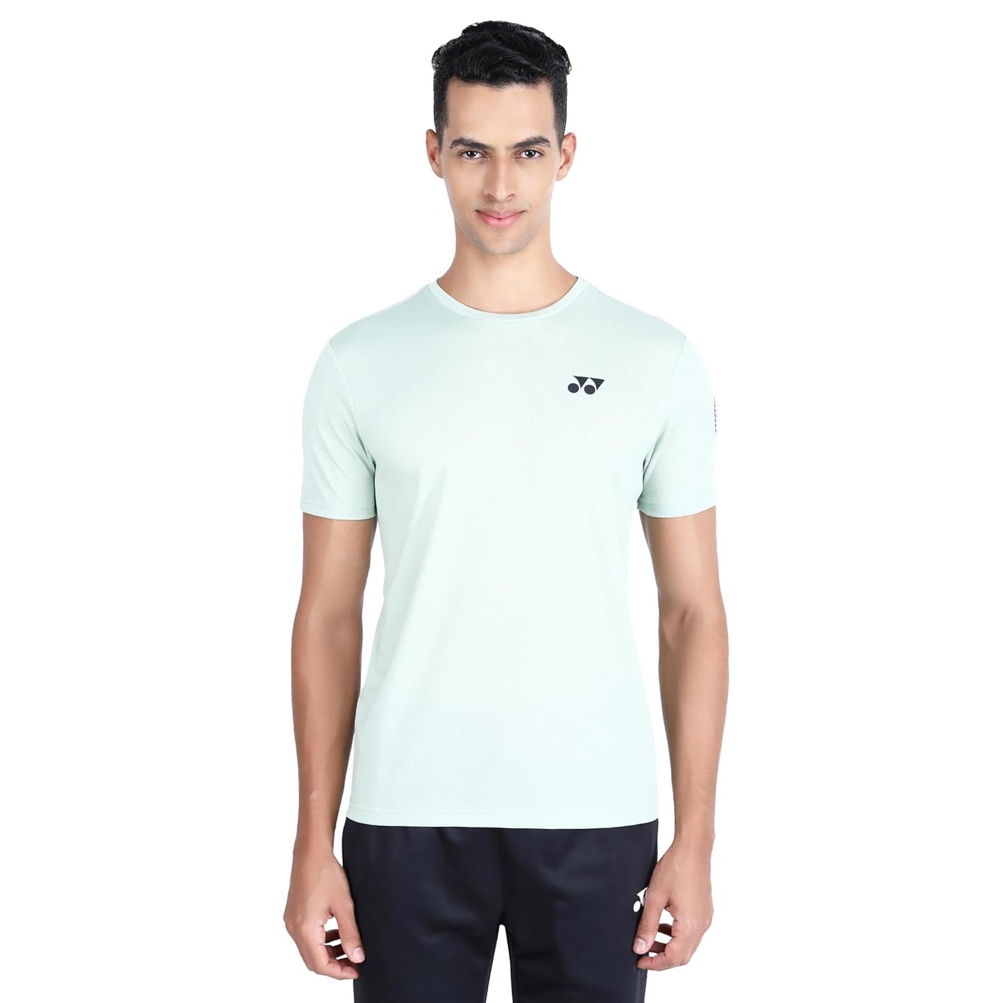 Yonex 2620 Easy3 Men’s Round Neck T‑Shirt – Tru‑Dry Quick‑Dry Polyester Bird‑Eye Mesh 130 GSM Lightweight Breathable Tee for Badminton and Tennis - Best Price online Prokicksports.com