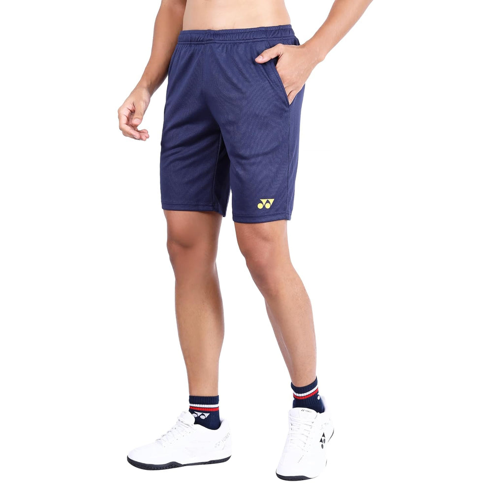Yonex 2641B Easy3 Men’s Shorts – Tru‑Dry Quick‑Dry Polyester, Lightweight Breathable Mesh with Elastic Waistband, Drawcord, Dual Pockets for Racquet Sports - Best Price online Prokicksports.com