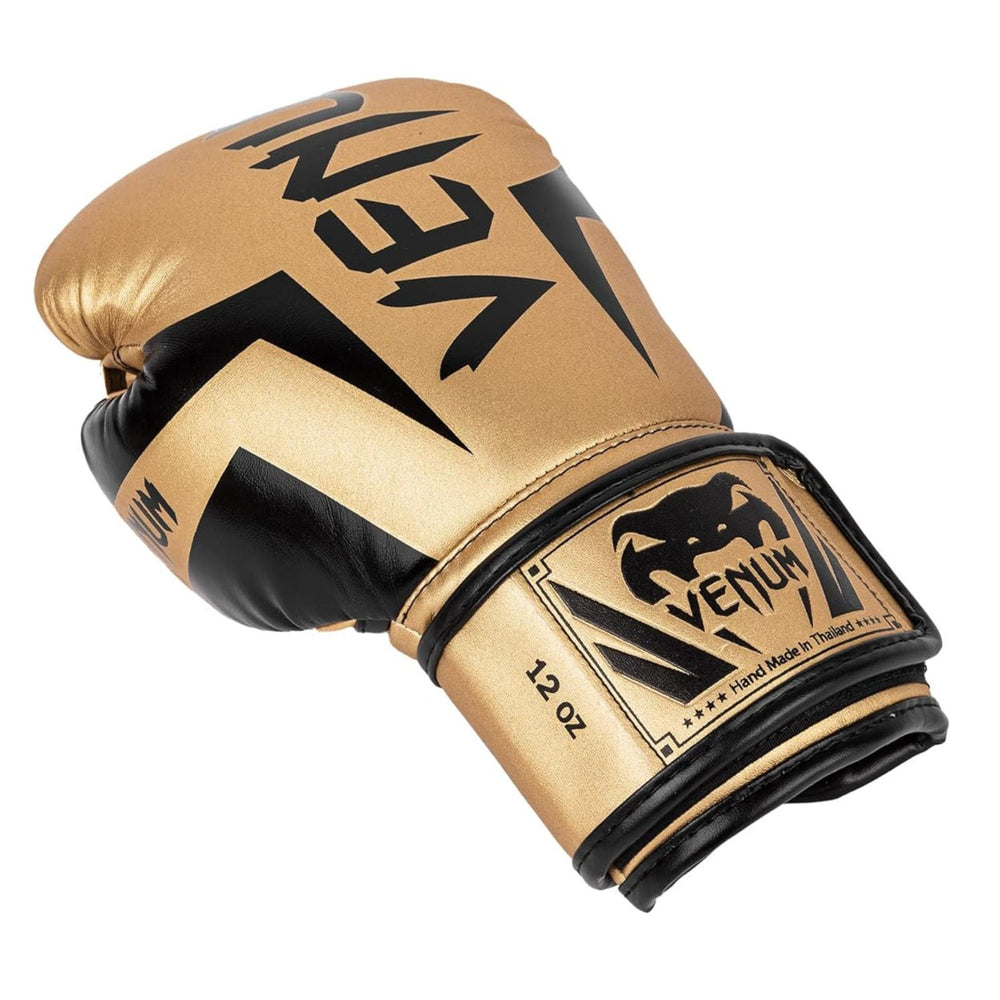 Venum Elite Boxing Gloves | Premium Synthetic Leather | Triple-Density Foam | Anatomical Grip | Hook & Loop Closure | Training/Sparring (10oz-18oz) - Best Price online Prokicksports.com