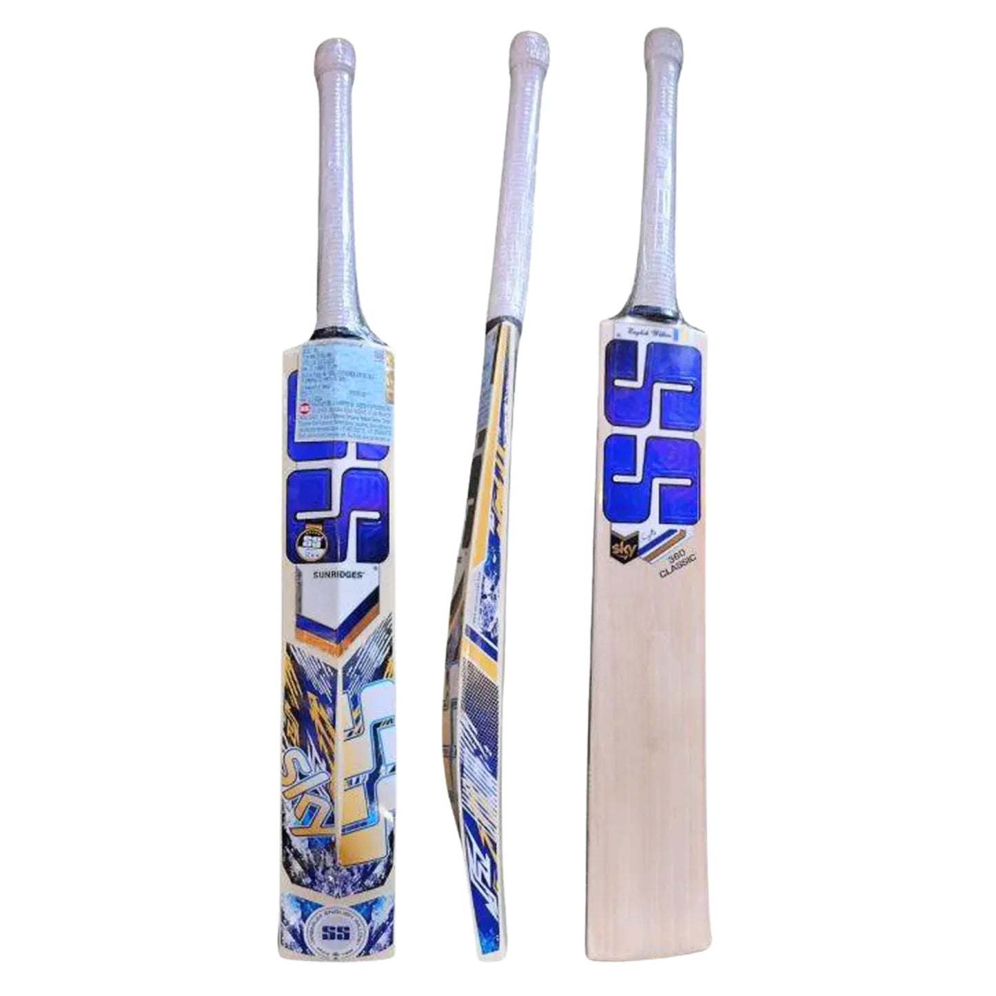 SS Sky 360 Classic English Willow Cricket Bat SH | Premium Grade Willow | Lightweight, Durable & Powerful | Perfect Balance for Adults | Professional Cricket Equipment - Best Price online Prokicksports.com
