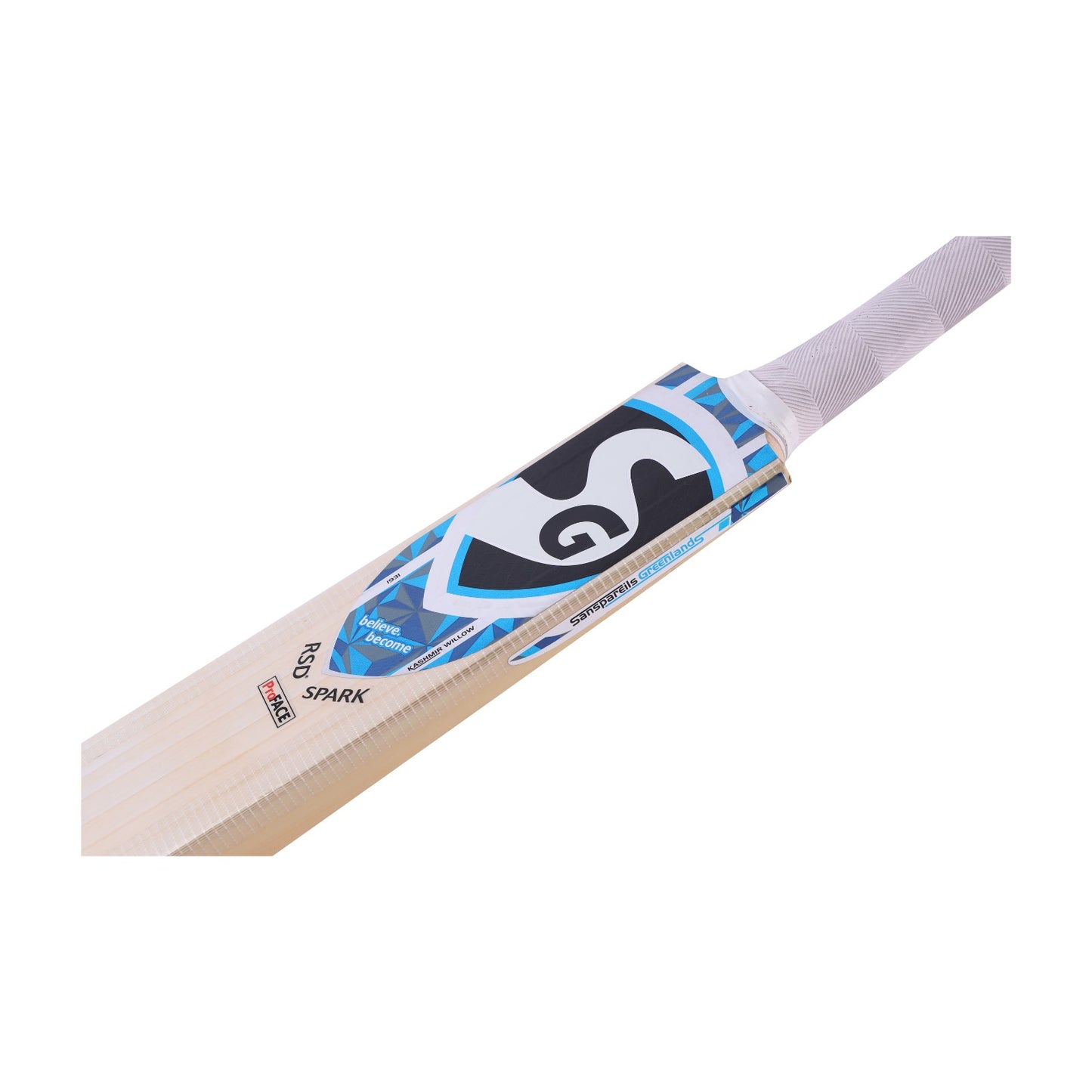 SG RSD Spark Kashmir Willow Cricket Bat | Traditional Shape, Thick Edges, Premium Grip - Best Price online Prokicksports.com