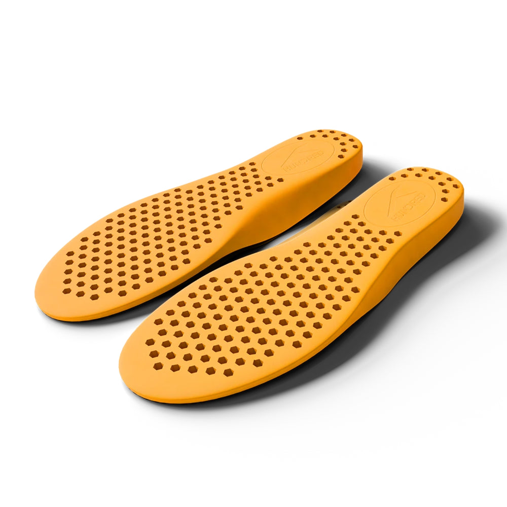 HUNDRED Vent Comfort Insoles, Black/Orange | Breathable Honeycomb Cushion Insole with Shock Absorption & Arch Support - Best Price online Prokicksports.com