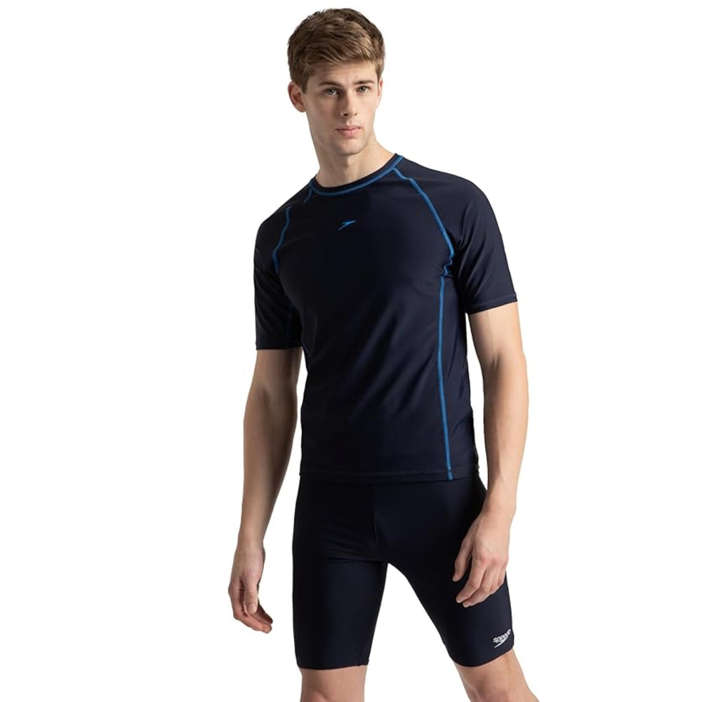 Speedo Short Sleeve Suntop & Aqua Shorts for Boys | Comfortable UV Protection Swimwear Set - Best Price online Prokicksports.com