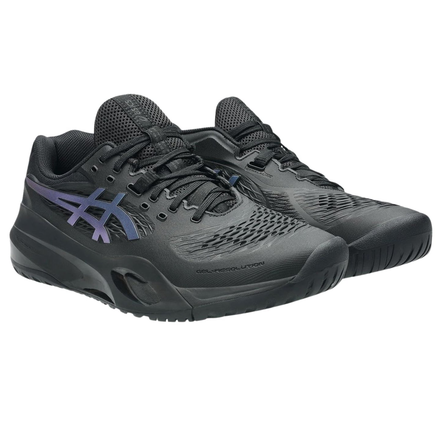 Asics Gel-resolution X Night Energy Men’s Tennis Shoes – Black/prism Blue | Dynalacing™ Technology, Dynawall™ Stability