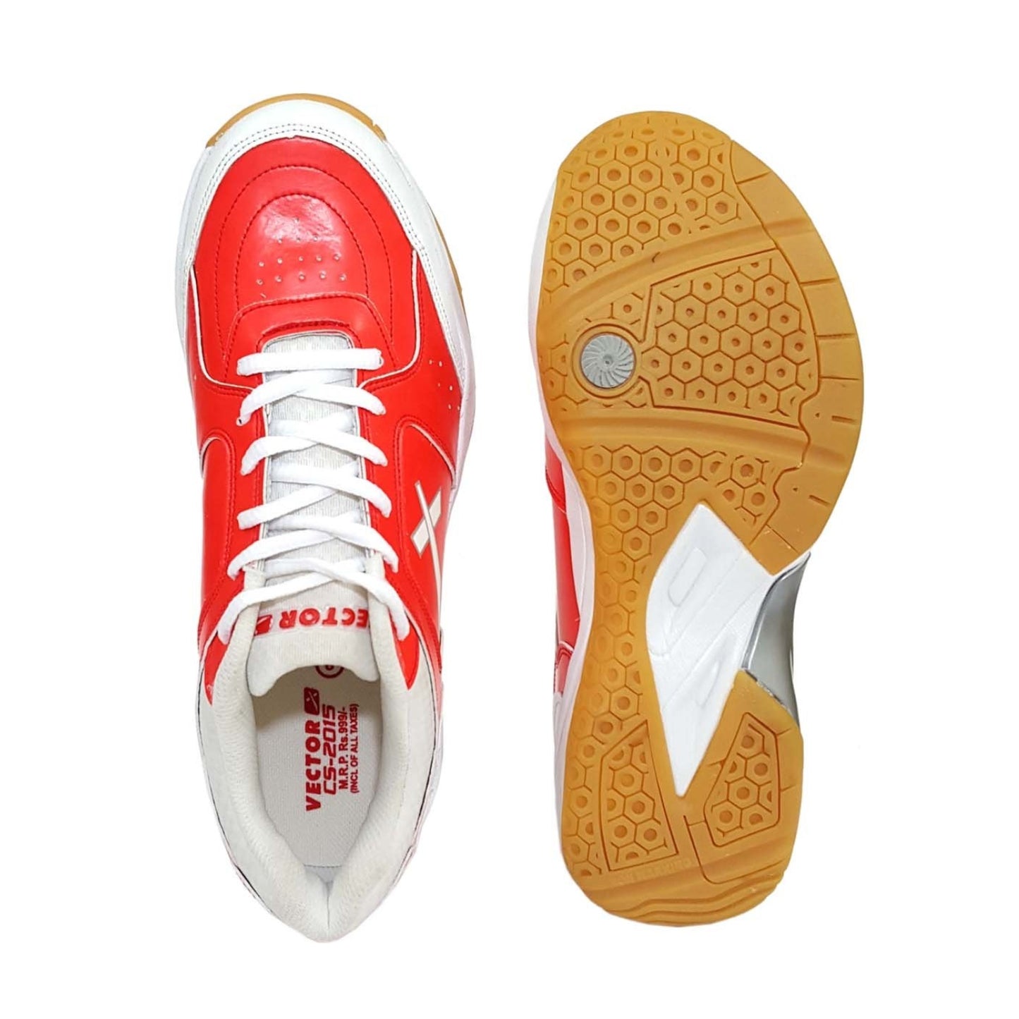 Vector X CS-2015 Plastic Badminton Shoes | Lightweight Court Shoes with Durable Plastic Sole | Training & Recreational Use - Best Price online Prokicksports.com