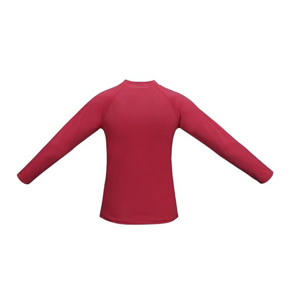 TYR Girls Eco Long Sleeve Swimming Rashguard – Red | UV Protection Swim Top with Lightweight Stretch Fabric - Best Price online Prokicksports.com