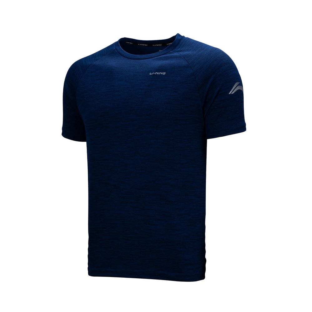 Li-Ning ATST707-3 Men’s Round Neck Badminton T-Shirt, Navy | Lightweight Quick-Dry Sports Tee with Breathable Comfort - Best Price online Prokicksports.com
