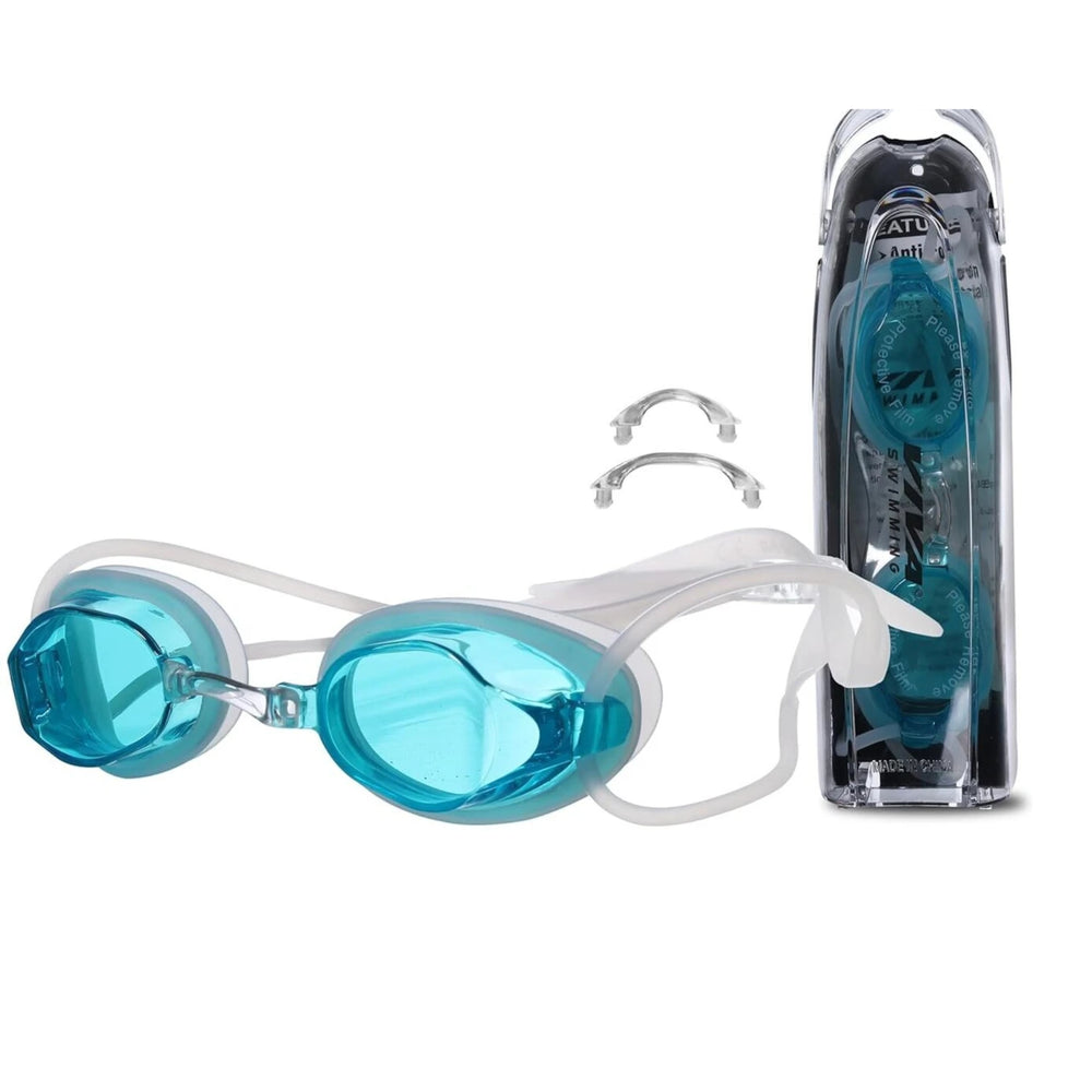 Viva Cross Swimming Goggle – White | Two-Piece Design with Anti-Fog Lens & Secure Double Strap Fit - Best Price online Prokicksports.com