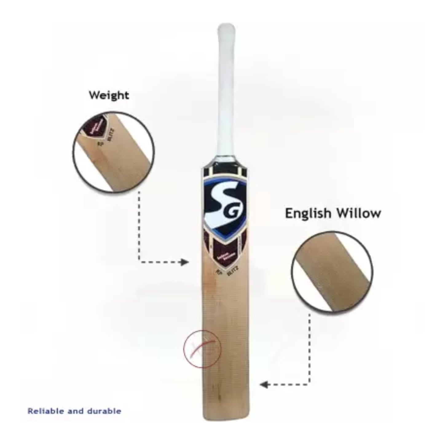 SG RP Blitz English Willow Cricket Bat - Best Price online Prokicksports.com