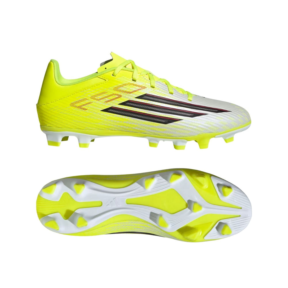 Adidas F50 Club FG/MG Football Shoes | Lightweight Speed Cleats with Fiberskin Upper | TESOYE/CBLACK/LUCRED - Best Price online Prokicksports.com