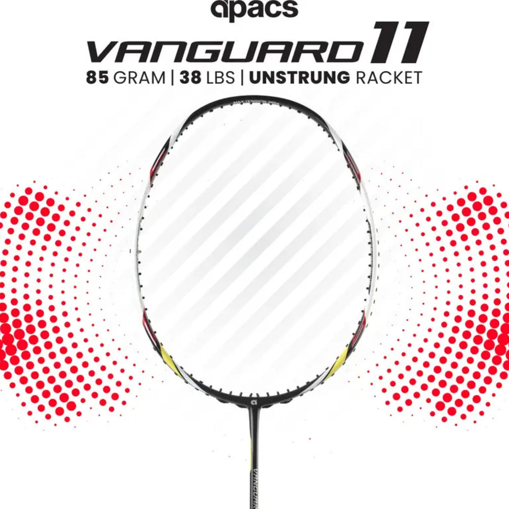 Apacs Vanguard 11 Unstrung Badminton Racquet | High Modulus Graphite | Head Heavy Balance | Maximum Power | Durable Frame | Ideal for Intermediate & Advanced Players - Best Price online Prokicksports.com