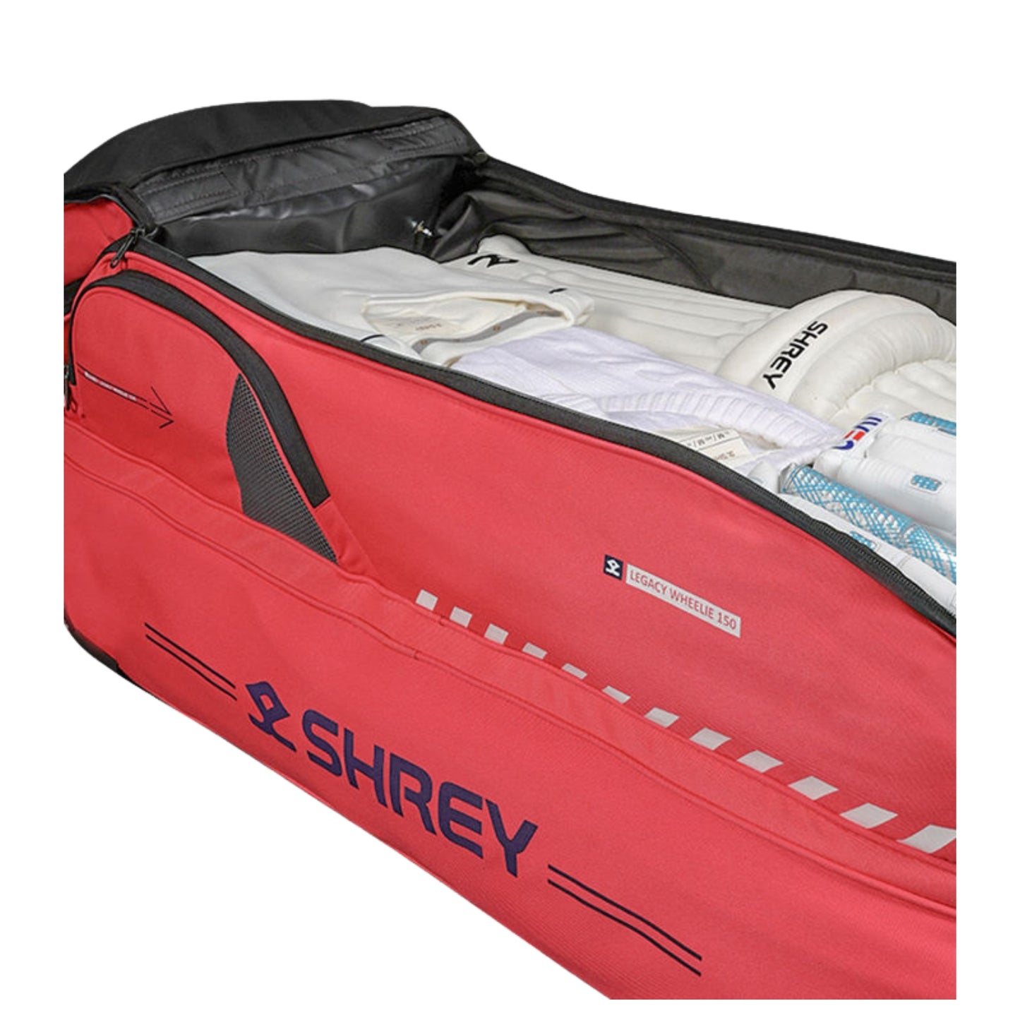 Shrey 3334 Legacy Wheelie 150 Cricket Kitbag | Spacious, Durable & Easy-to-Carry Cricket Gear Bag | Premium Cricket Kit Bag with Wheels - Best Price online Prokicksports.com