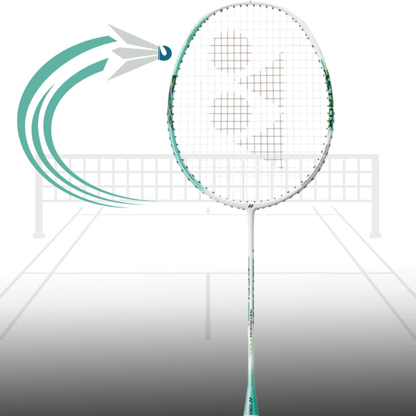 Yonex Astrox 01 Feel Strung Badminton Racquet (G4-4U) – White/Mint | Lightweight, Head-Heavy, High-Performance Racquet for Advanced Players | Power, Precision & Speed