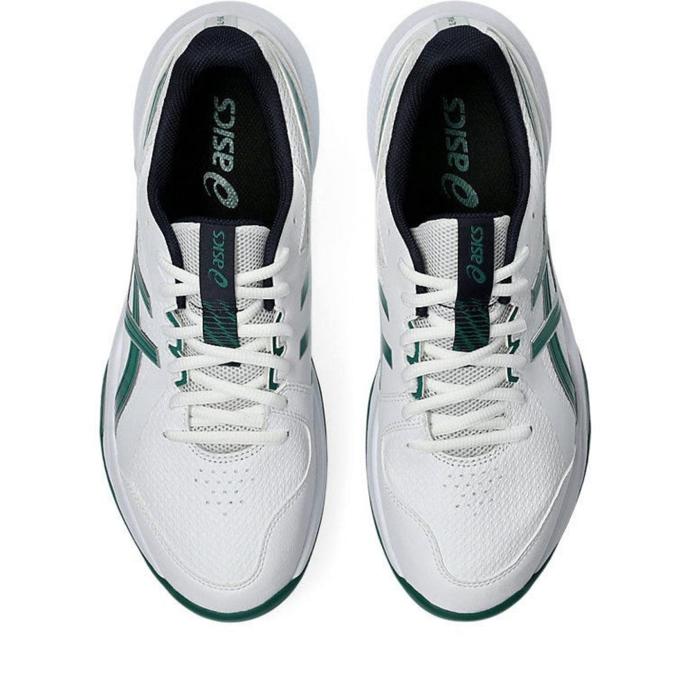 ASICS Unisex Gel-Peake 3 Cricket Shoes White/Jasper Green Turf Hard Wicket GEL Cushioning TRUSSTIC Grip - Best Price online Prokicksports.com