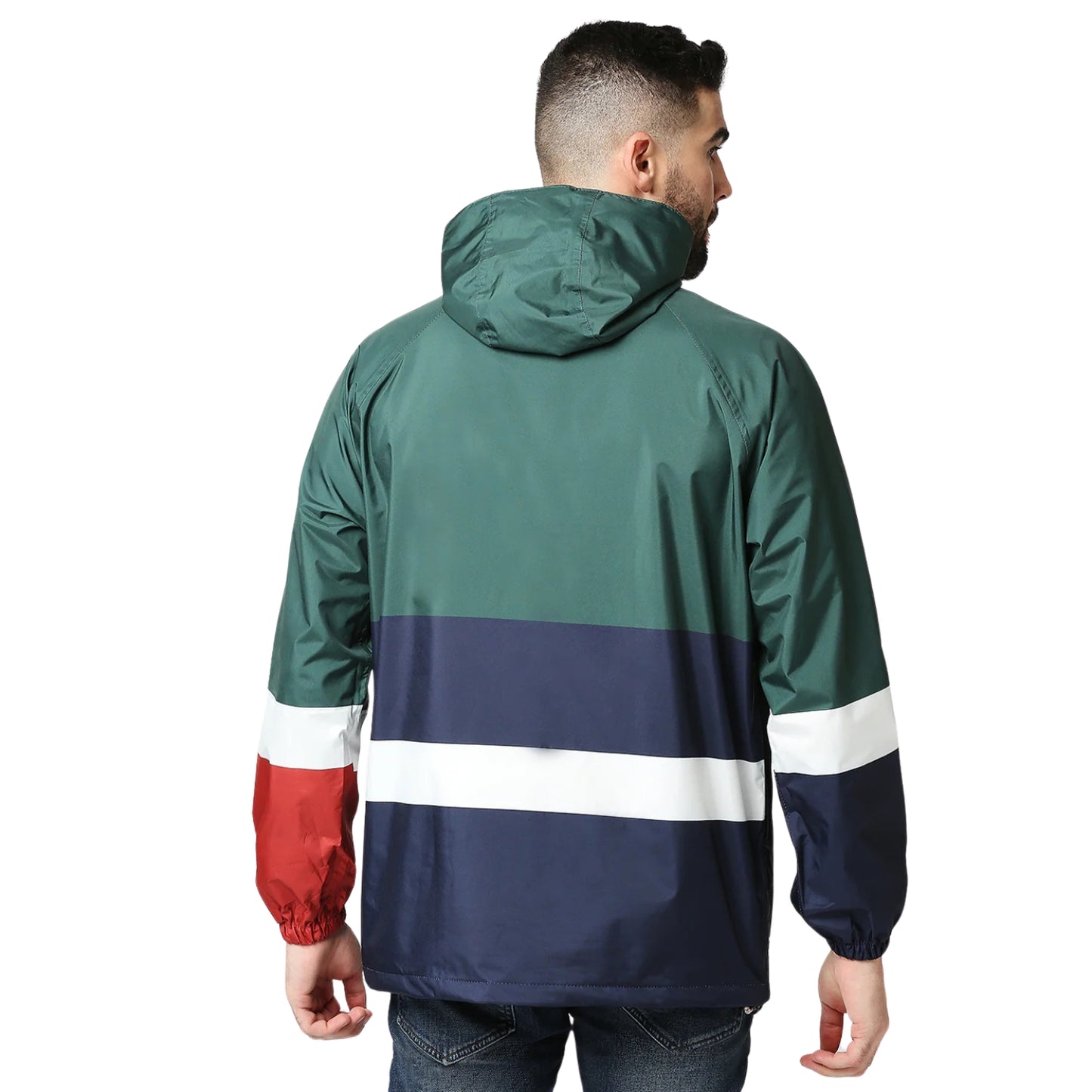 ZEEL MJ201 Men’s Waterproof Rain Jacket Fully Waterproof Polyester Jacket with PVC-Coated Lining & Adjustable Hood - Best Price online Prokicksports.com
