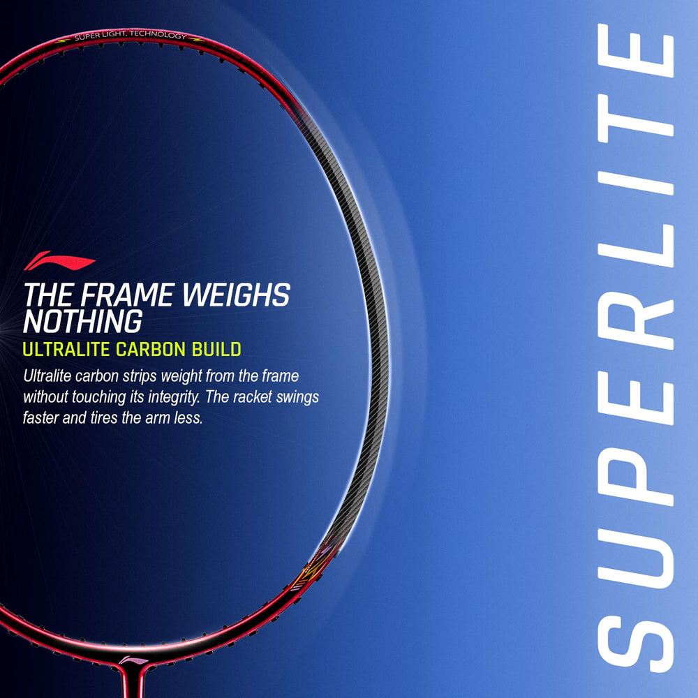 Li-Ning G-Force 6800 Superlite Unstrung Badminton Racquet, 5U G6 | Head Heavy, Flexible Shaft, Dynamic Optimum Frame