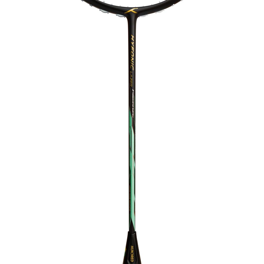 HUNDRED Hyfonic Lazer Unstrung Badminton Racquet | Dual Aerodynamic Frame with Carbon Fibre Build | Precision Control Series - Best Price online Prokicksports.com