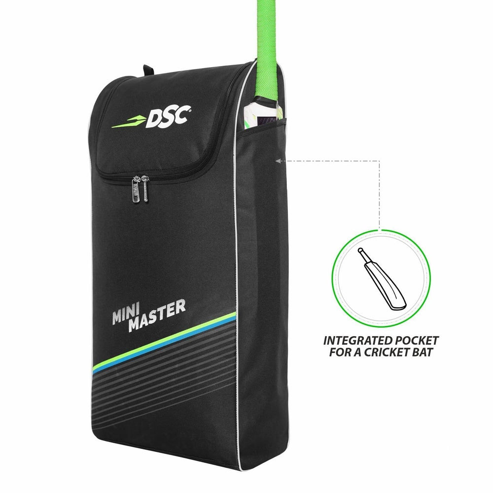 DSC Mini Master Cricket Kit Bag – Black, Compact Junior Cricket Gear Bag with Durable Fabric & Spacious Storage - Best Price online Prokicksports.com