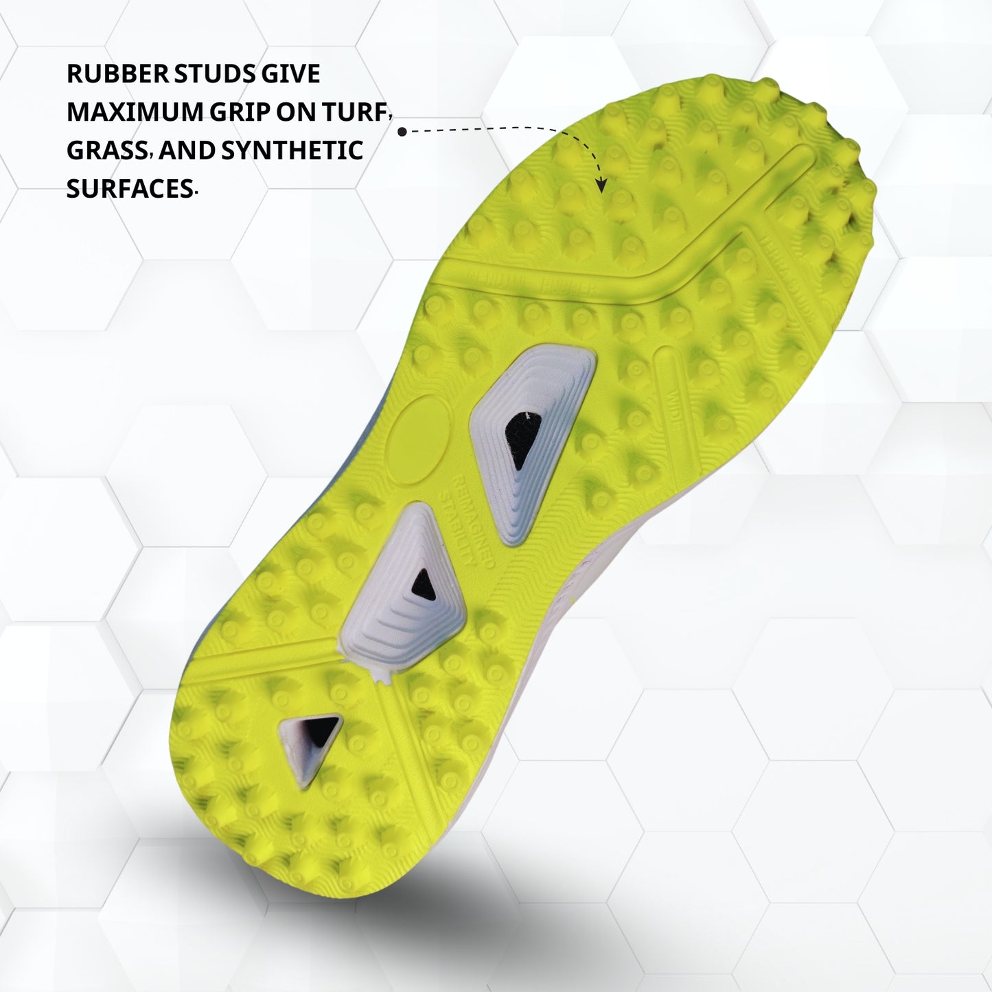 Prokick Revolt Cricket Shoes – Lightweight, Durable, All-Rounder Footwear – Superior Grip, Shock Absorption, Breathable Mesh – Ideal for Turf & Hard Ground Play - Best Price online Prokicksports.com