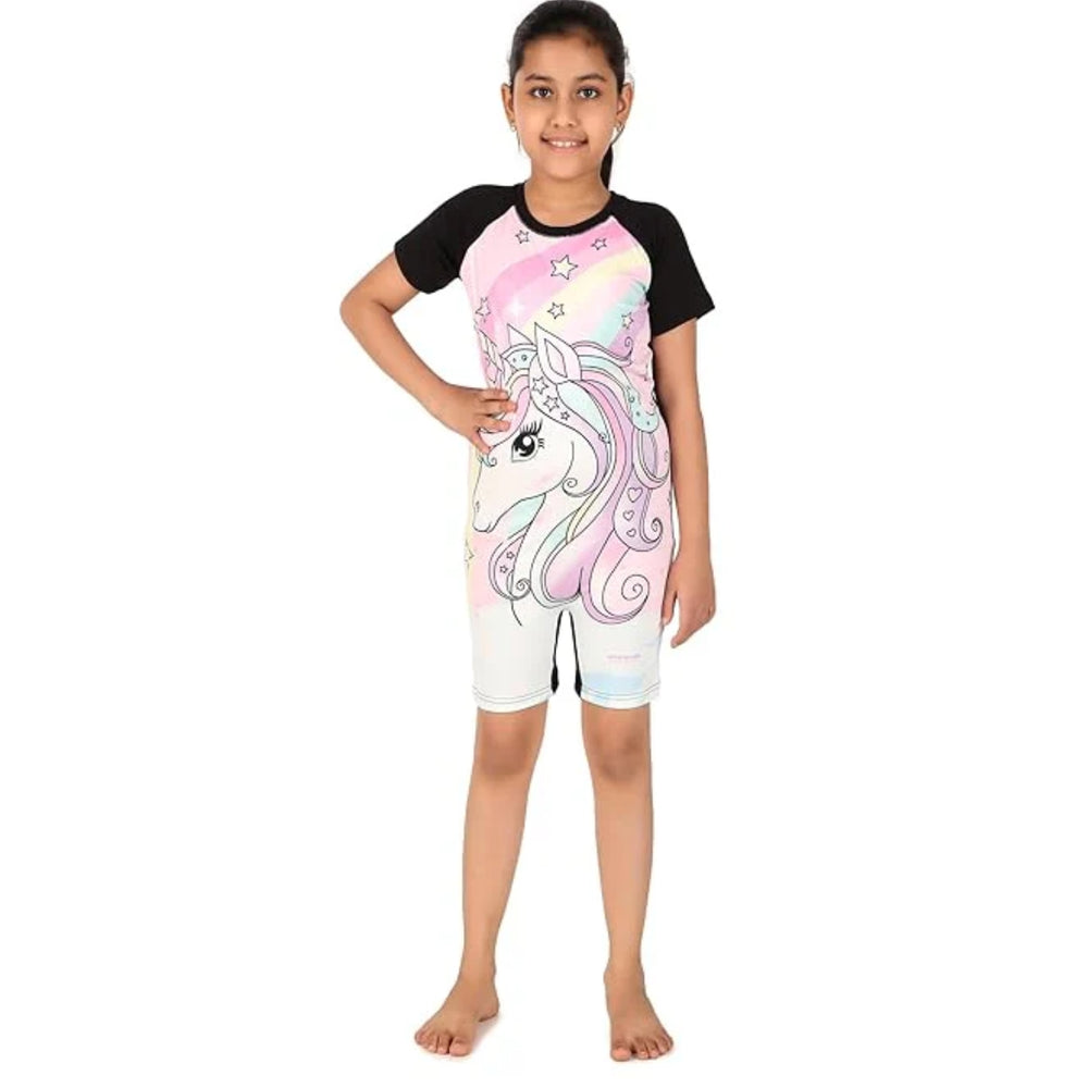 Viva Splasher 005 Kid’s Swimming Costume, Pink | Comfortable Swim Suit with Stretch Fabric & Quick-Dry Performance - Best Price online Prokicksports.com