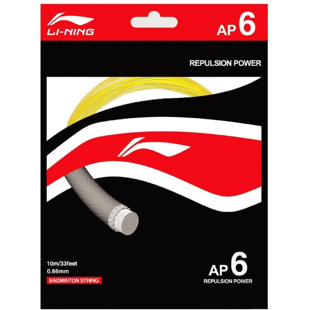 LI-Ning AP6 Badminton String (0.66mm) – AXJL034 | High Repulsion String with Durable Coating & Clear Hitting Sound - Best Price online Prokicksports.com