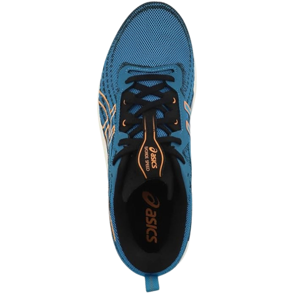 ASICS EVORIDE SPEED Running Shoes for Men | Lightweight & Energy-Return | GUIDESOLE Technology | Breathable Mesh | Island Blue/Orange Pop - Best Price online Prokicksports.com